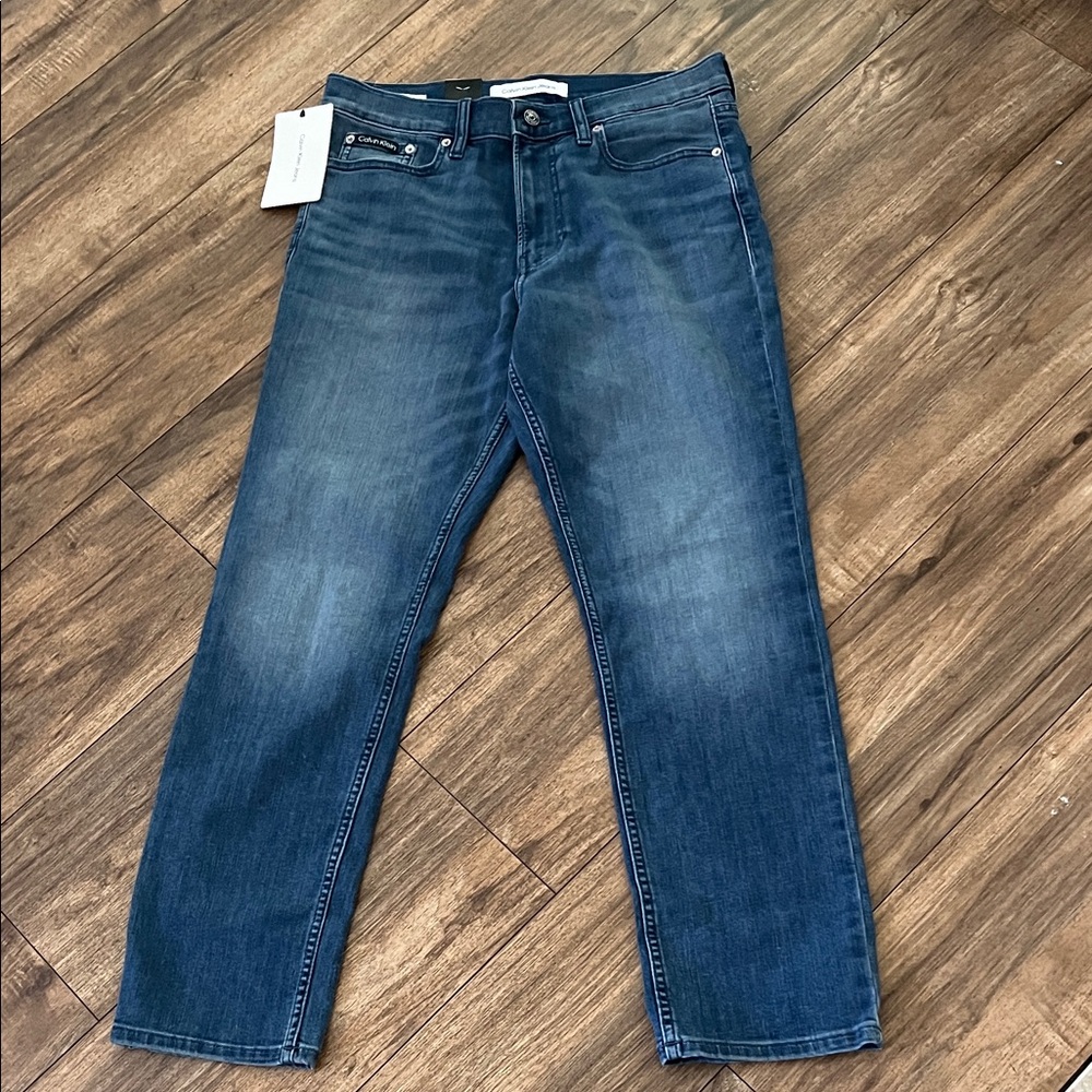 Calvin Klein Medium Blue Straight-Leg Jeans